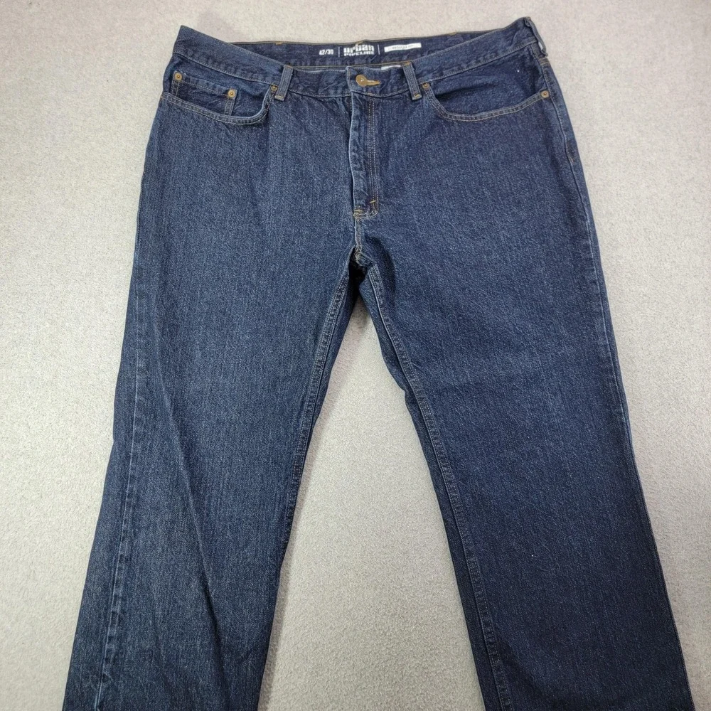 Urban Pipeline Jeans Mens 42x30Blue Regular Fit Straight Leg Dark Denim Pants